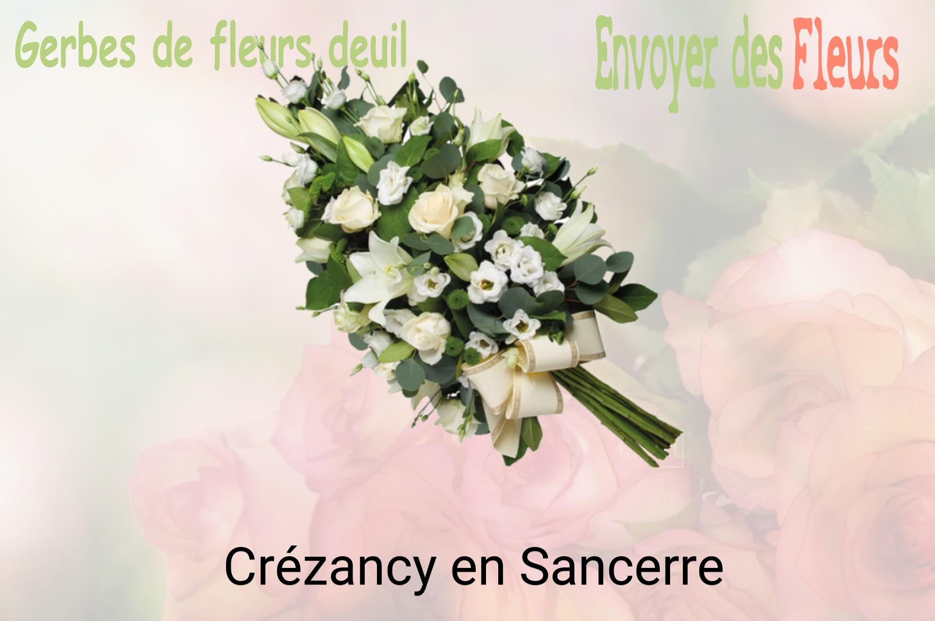 Gerbe de fleurs de deuil livrée à Crézancy-en-Sancerre